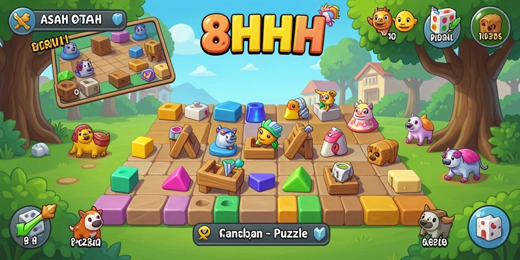 Tangkapan layar permainan menunjukkan gameplay menantang puzzle.
