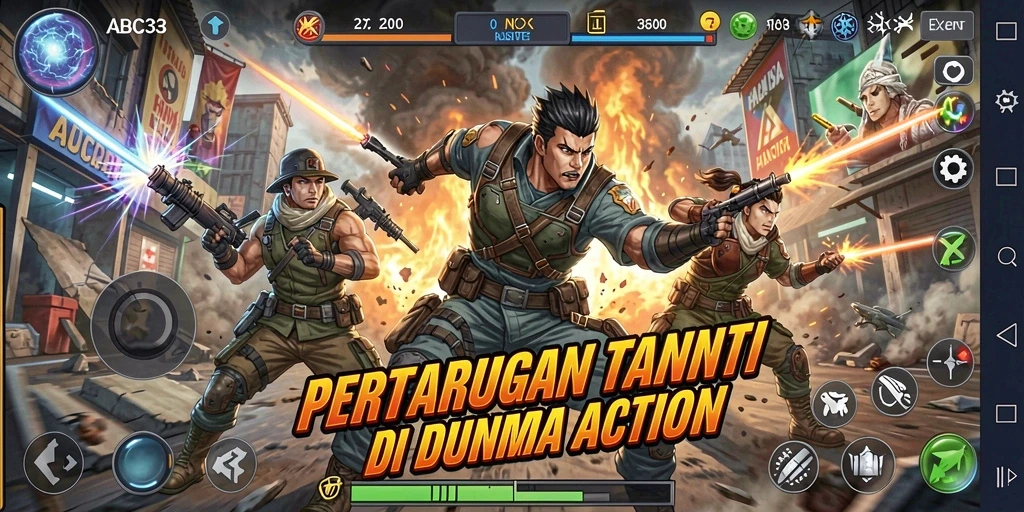Tampilan gameplay Action yang mendebarkan di ABC33.
