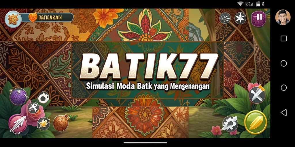 Gameplay BATIK77 yang menampilkan proses pembuatan batik.