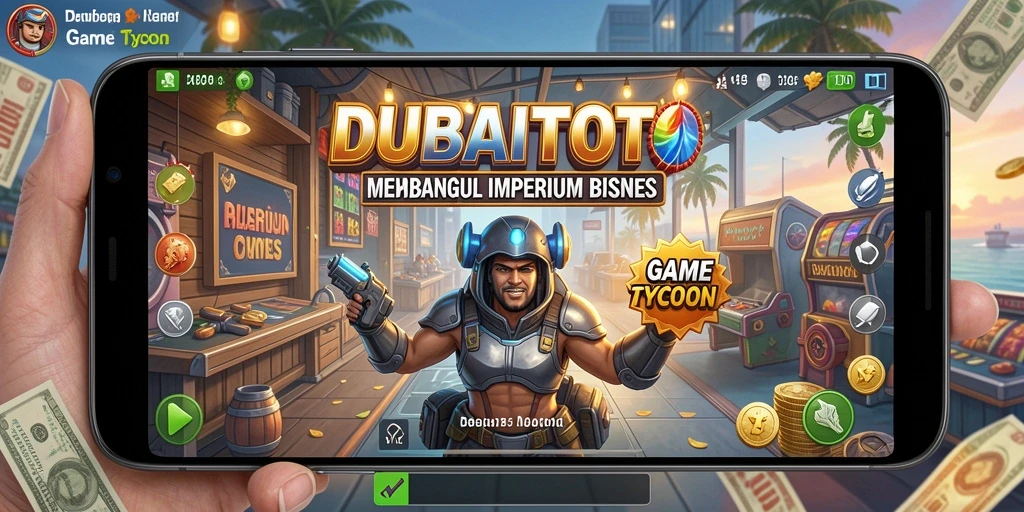 Tampilan gameplay DUBAITOTO menunjukkan pengelolaan bisnis yang seru.
