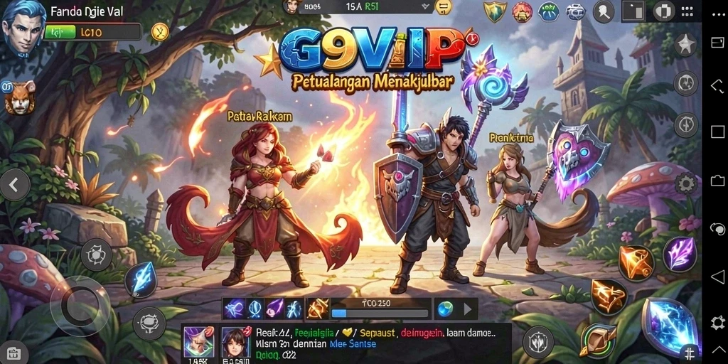 Tampilan gameplay G9VIP yang penuh aksi dan petualangan RPG.