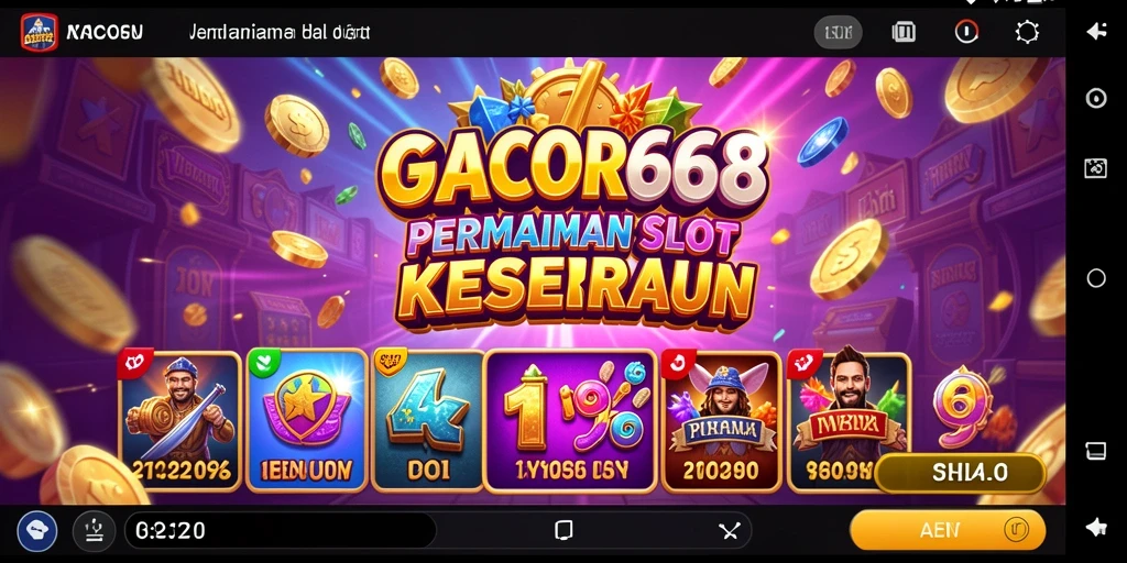 Screenshot utama GACOR668 menampilkan aksi seru permainan Slot.