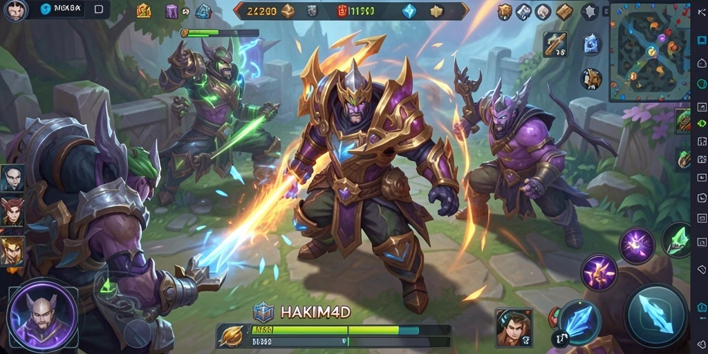 Tangkapan layar menampilkan aksi seru gameplay HAKIM4D.