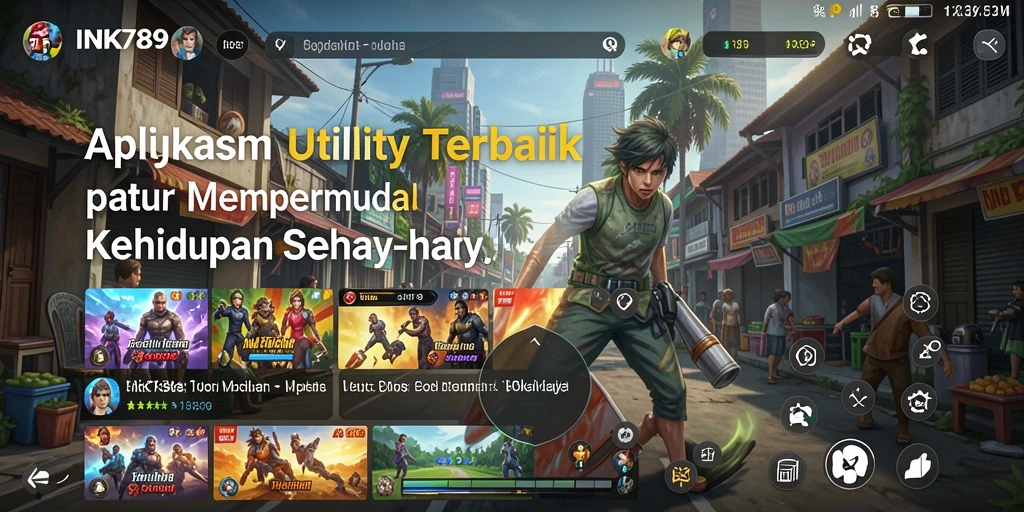 Tampilan antarmuka utama INK789 dengan fitur Utility.