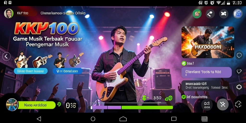 Screenshot KPK100 menunjukkan pemain asyik menikmati permainan musik.