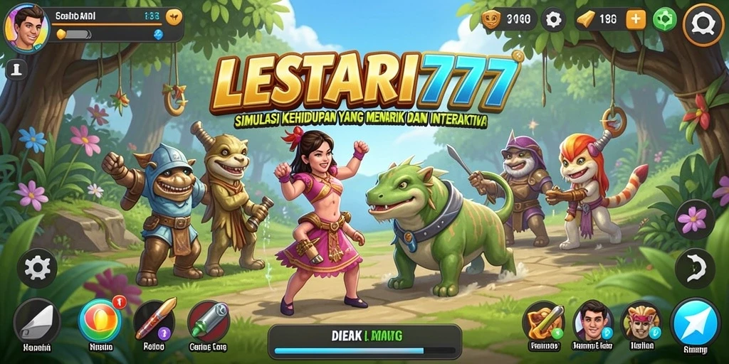 Tangkapan layar gameplay LESTARI777 dengan interaksi kehidupan sosial.