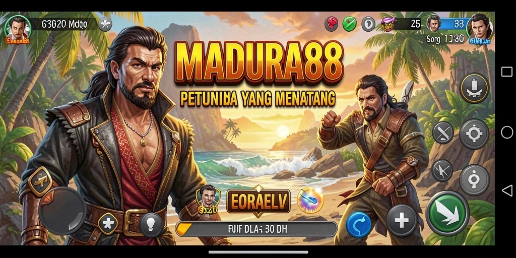 Tampilan seru gameplay MADURA88 dengan tantangan petualangan yang menegangkan.