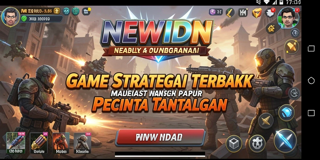 Tampilan gameplay NEWIDN yang menegangkan dan penuh strategi.
