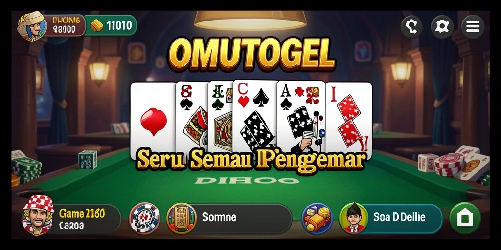 Tampilan gameplay seru saat bermain Domino di OMUTOGEL.