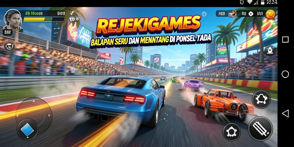 Gameplay REJEKIGAMES yang penuh aksi dan seru.