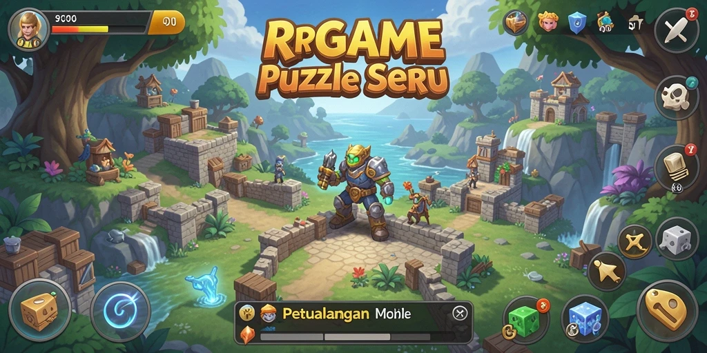 Screenshot RPGAME menampilkan gameplay Puzzle yang seru dan mendebarkan.
