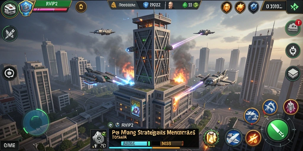Screenshot menunjukkan aksi menegangkan dalam gameplay Tower Defense.