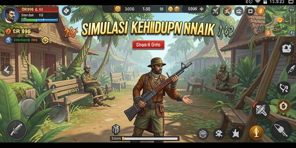 Gameplay SR996 menampilkan simulasi kehidupan yang mendetail dan interaktif.