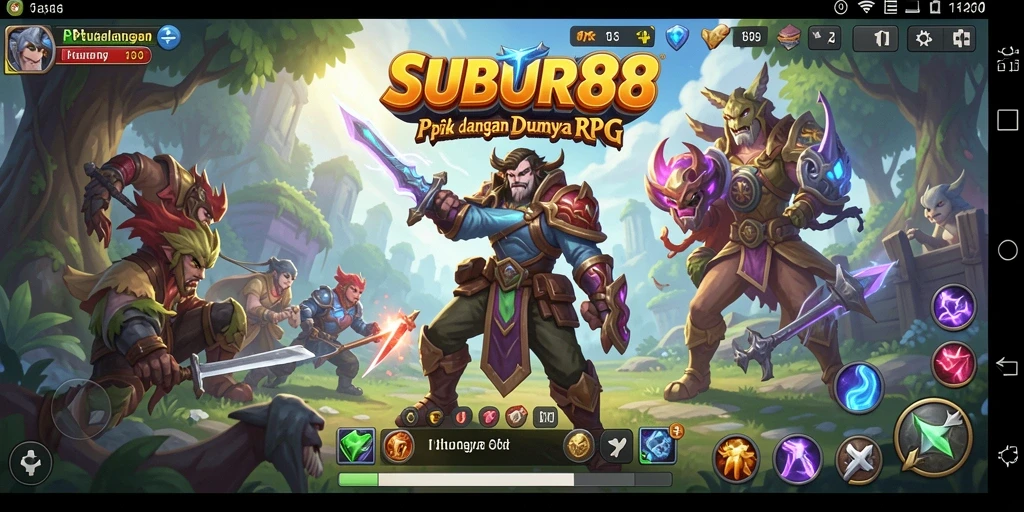 Tampilan gameplay SUBUR88 yang menawan dengan peperangan epik.